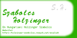 szabolcs holzinger business card